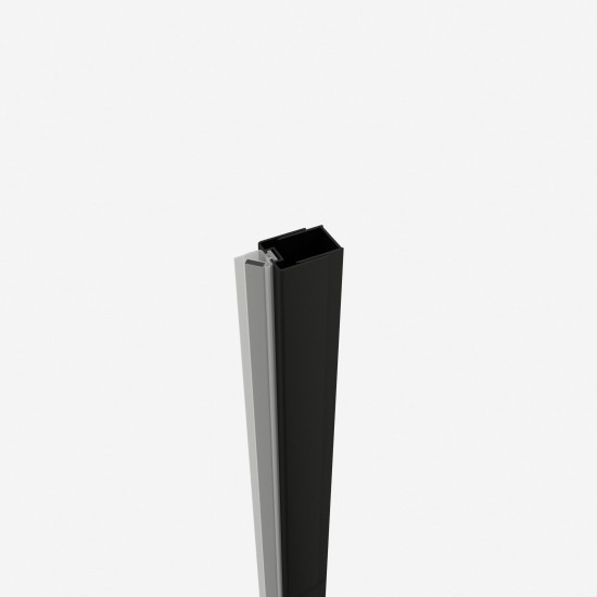 ELITE BLACK fali fogadó profil T80B/T90B lengőajtóhoz 3,25-4,35 x 195 cm