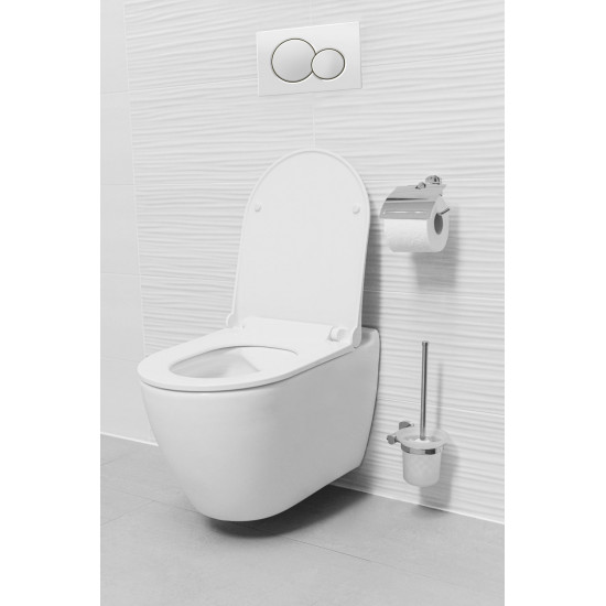 UNO perem nélküli fali WC slim soft close ülőkével 35 x 53 x 40 cm