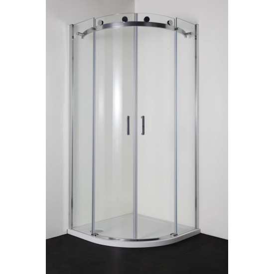 ELEGANCE íves sarokkabin 2 tolóajtóval (6 mm) 88,5-90 x 88,5-90 x 195 cm