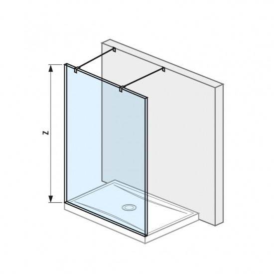 Fix üvegfal zuhanytálcához 1200x800/900 mm