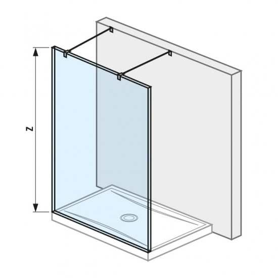 Fix üvegfal zuhanytálcához 1400x800/900 mm