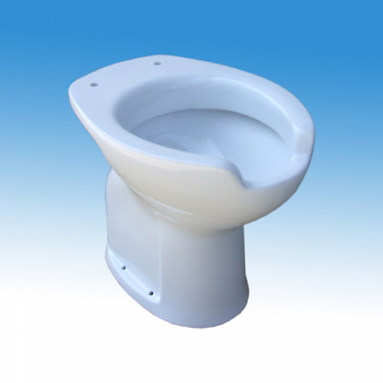 Porcelán WC-kagyló mozgáskorlátozott felhasználók részére, magasított, padlón álló, alsó kifolyással